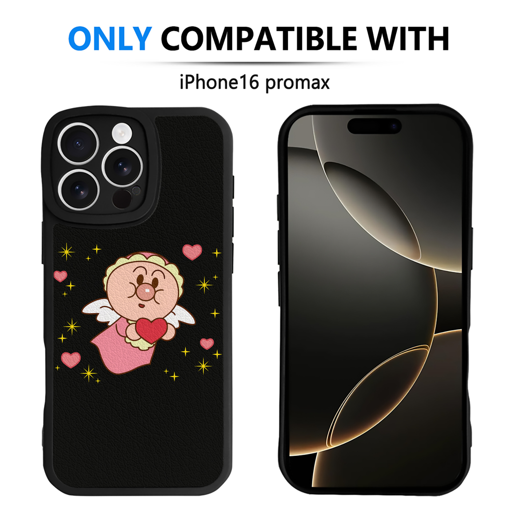 （画像用） アンパンマン Anpanman 【iPhone 16シリーズ対応】シリコンスマホケース（レザー調） 材質：シリコン